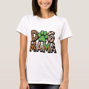 Hond Mama – Dierprint Pootafdruk Ontwerp voor Hond T-shirt