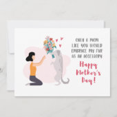 Hond Mama Happy Moederdag Bloemen Feestdagenkaart (Voorkant)