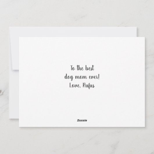 Hond Mama Happy Moederdag Bloemen Feestdagenkaart (Achterkant)