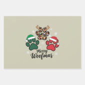 Hond Mama Kerstmis Prettig Kerstfeest Hond Liefheb Inpakpapier Vel (Voorkant)