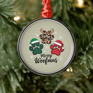 Hond Mama Kerstmis Prettig Kerstfeest Hond Liefheb Metalen Ornament