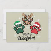 Hond Mama Kerstmis Prettig Woefmas Hond Liefhebber Feestdagenkaart (Voorkant)