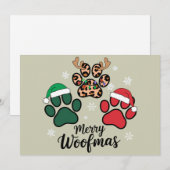 Hond Mama Kerstmis Prettig Woefmas Hond Liefhebber Feestdagenkaart (Voorkant / Achterkant)