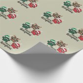 Hond Mama Kerstmis Prettig Woofmas Hond Liefhebber Cadeaupapier (Hoek)