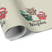 Hond Mama Kerstmis Prettig Woofmas Hond Liefhebber Cadeaupapier (Rol Hoek)