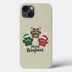 Hond Mama Kerstmis Prettig Woofmas Hond Liefhebber Case-Mate iPhone Case