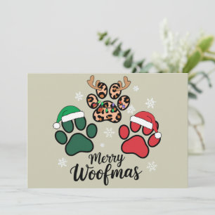 Hond Mama Kerstmis Prettig Woofmas Hond Liefhebber Feestdagenkaart