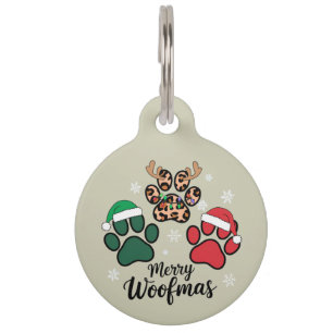 Hond Mama Kerstmis Prettig Woofmas Hond Liefhebber Huisdierpenning