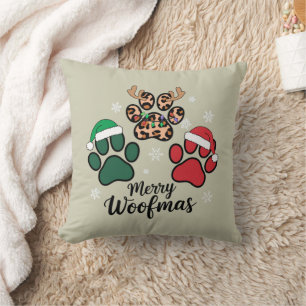 Hond Mama Kerstmis Prettig Woofmas Hond Liefhebber Kussen
