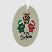 Hond Mama Kerstmis Prettig Woofmas Hond Liefhebber Ornament (voorkant)