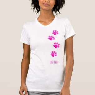Hond MAMA Roze Poot Drukt Pet Lover Fun T-shirt