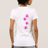 Hond MAMA Roze Poot Drukt Pet Lover Fun T-shirt (Achterkant)