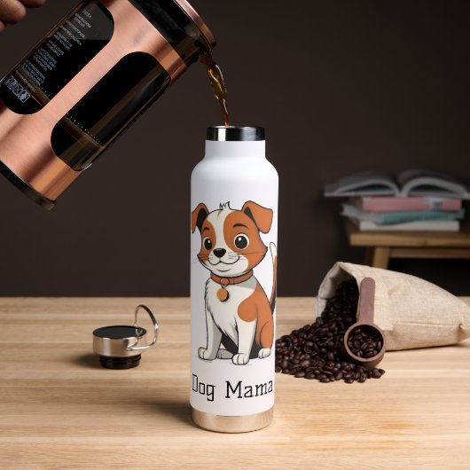 Hond Mama Stijlvolle waterfles (Koffie)