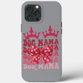 Hond Mama Telefoonhoes met Kronen en Boog Case-Mate iPhone Case (Achterkant)