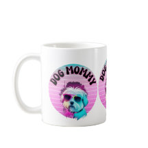 Hond Mama Zonsondergang in Roze met zonnebril