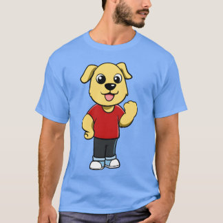 Hond Man meisje vrienden T-shirt
