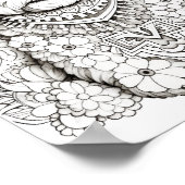 Hond Mandala volwassen kleuring Poster (Hoek)