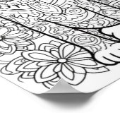 Hond Mandala volwassen kleuring Poster (Hoek)