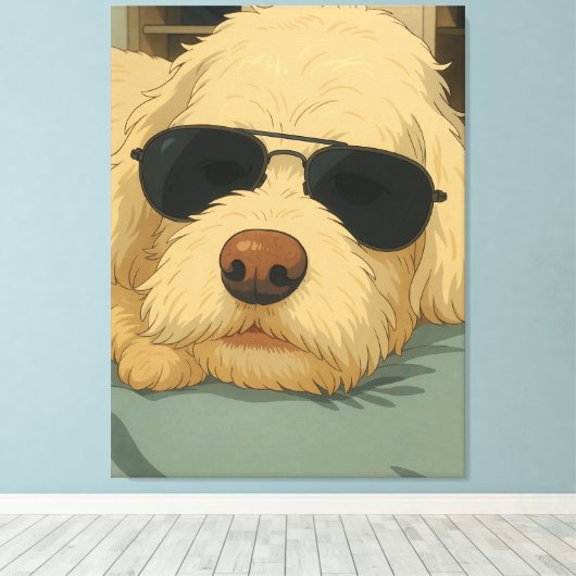 Hond Max Canvas Afdruk (Insitu (Houten vloer))