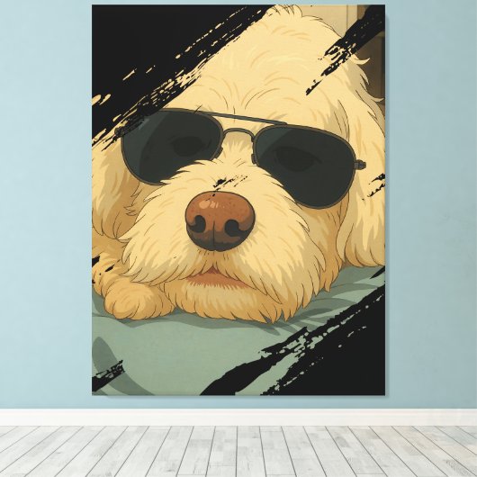 Hond Max Canvas Afdruk (Insitu (Houten vloer))