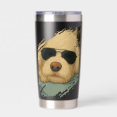 Hond Max Geïsoleerde Tumbler Drinkbeker (Achterkant)