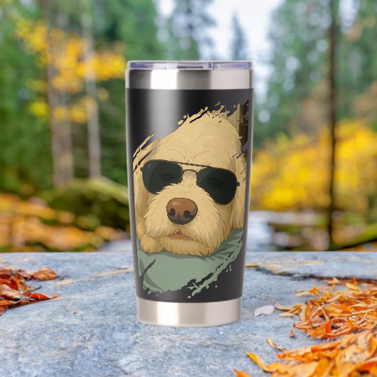Hond Max Geïsoleerde Tumbler Drinkbeker (Buiten (Gedraaid)  )