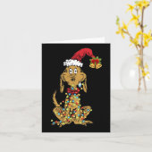 Hond Max Kerst Grappig Kerstcadeau  Kaart (Gele Bloem)