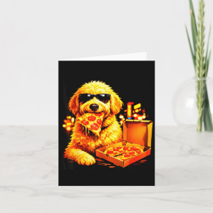 Hond meme goldendoodle meme met zonnebril eet kaart