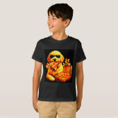Hond meme goldendoodle meme met zonnebril eet t-shirt (Voorkant volledig)