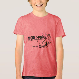 HOND > MENSEN – Grappig ontwerp voor hondenliefheb Tri-Blend Shirt