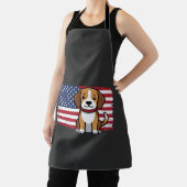Hond met Amerikaanse vlag Patriottische Vector Schort (Insitu)