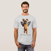 hond met bakboord t-shirt (Voorkant volledig)