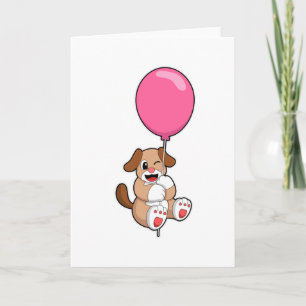 Hond met ballon kaart
