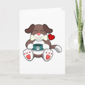 Hond met Been Kaart (Voorkant)