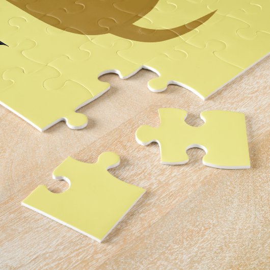 HOND MET BEENE GEPUBLICEERD. NAAM VAN HET KIND EN LEGPUZZEL (Zijkant)