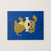 HOND MET BEENE GEPUBLICEERD. NAAM VAN HET KIND EN  LEGPUZZEL (Horizontaal)