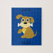 HOND MET BEENE GEPUBLICEERD. NAAM VAN HET KIND EN  LEGPUZZEL (Verticaal)