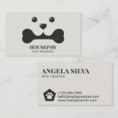 Hond met Bone Minimalistic Pet Visitekaartje (Voorkant / Achterkant)