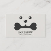 Hond met Bone Minimalistic Pet Visitekaartje (Voorkant)