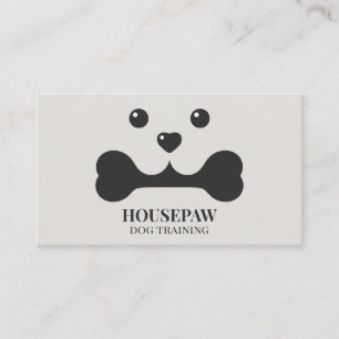 Hond met Bone Minimalistic Pet Visitekaartje