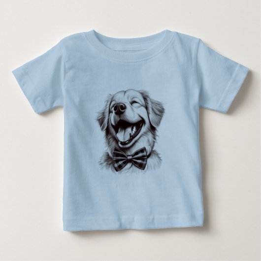 hond met boog stropdas lachen (Voorkant)
