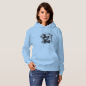 hond met boog stropdas lachen hoodie (Voorkant volledig)