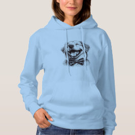 hond met boog stropdas lachen hoodie