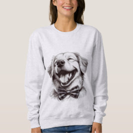 hond met boog stropdas lachen trui