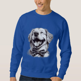 hond met boog stropdas lachen trui