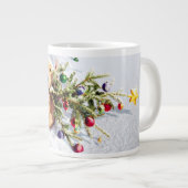 Hond met boom in sneeuw grote koffiekop (Voorkant rechts)