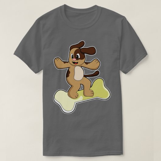 Hond met bot 3 t-shirt (Design voorkant)