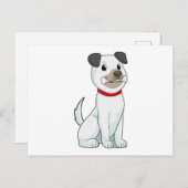 Hond met bot briefkaart (Voorkant / Achterkant)