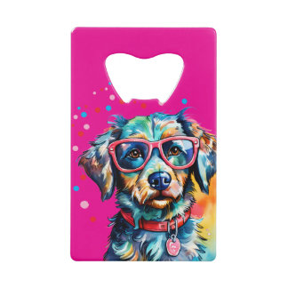 Hond met Bril Creditkaart Flessenopener