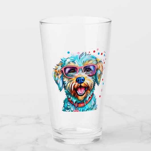 Hond met Bril Glas (Voorkant)